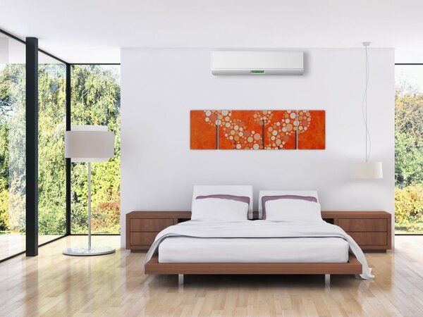 Obraz - Oranžový les (170x50 cm)