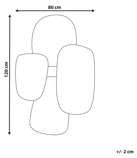 Zrcadlo VOUZON 80 cm 120 cm Stříbrná