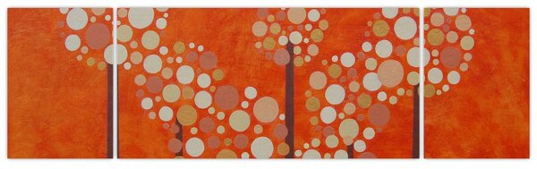 Obraz - Oranžový les (170x50 cm)