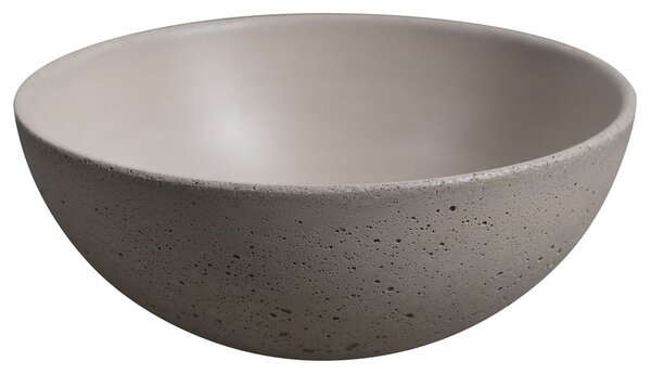 Sapho Sapho, MINOR betonové umyvadlo na desku, průměr 26cm, písková, MR26014