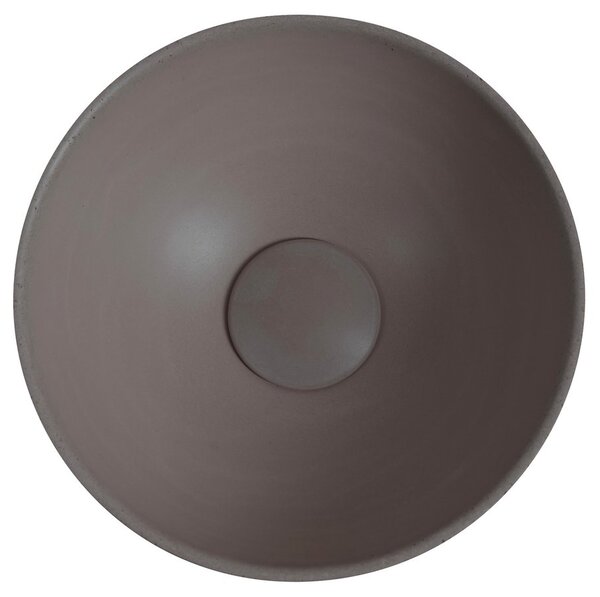 Sapho Sapho, MINOR betonové umyvadlo na desku, průměr 26cm, tmavě hnědá, MR26015