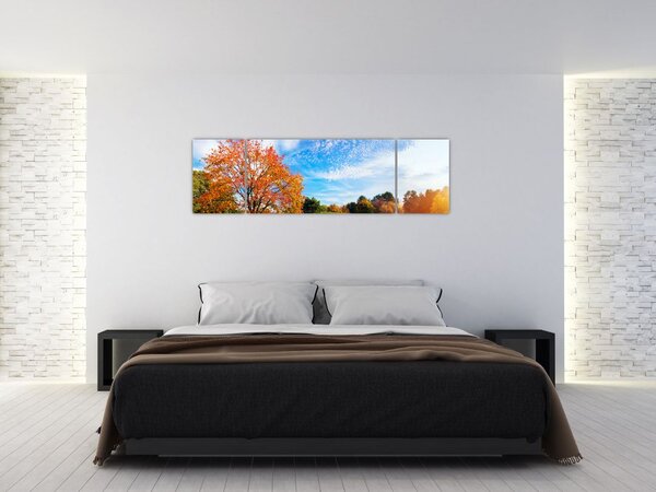 Obraz - Podzimní krajina (170x50 cm)