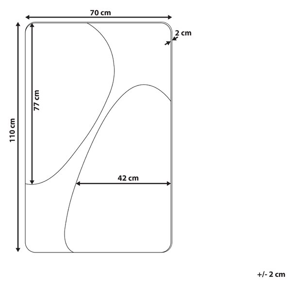 Zrcadlo ORMES 70 cm 110 cm Šedá