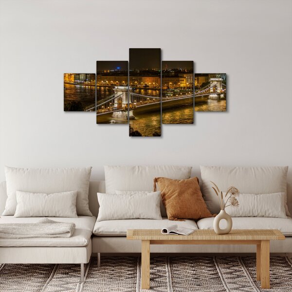 Obraz nočního města (125x70 cm)