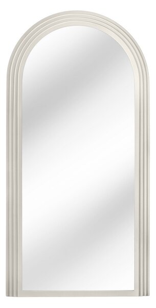 Moderní art deco závěsné zrcadlo Swan s klenutým rámem se čtyřvrstvým designem v bílé barvě 160 cm
