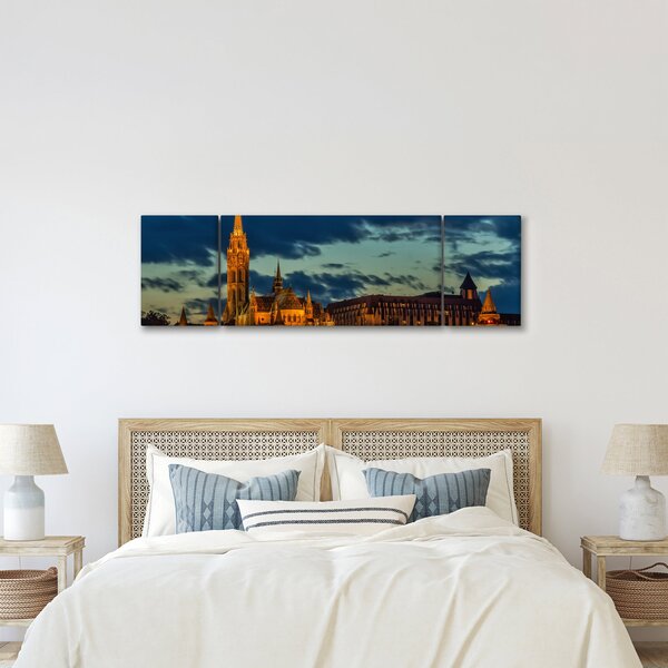 Obraz osvětlené stavby (170x50 cm)