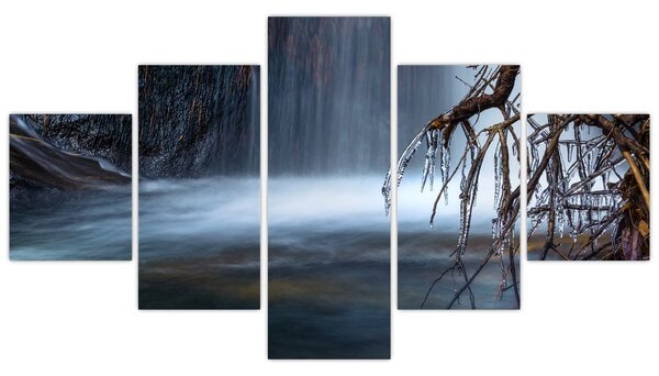 Obraz zimní laguny (125x70 cm)