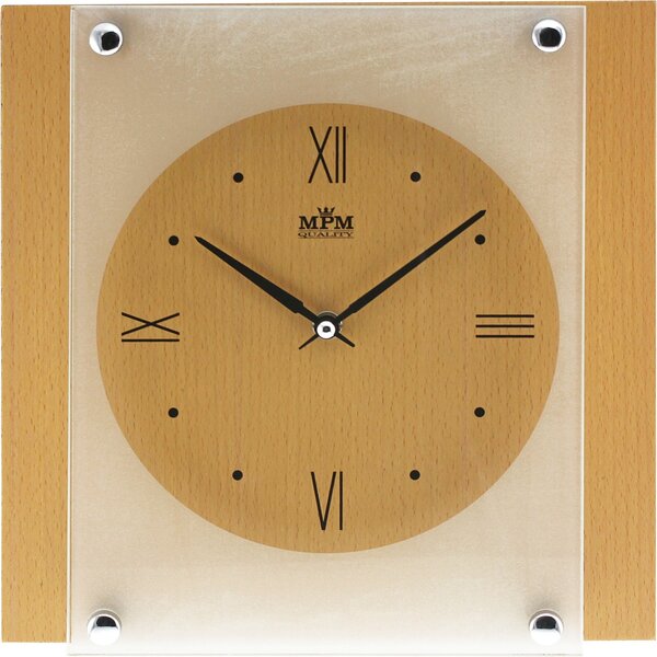 MPM Dřevěné nástěnné hodiny MPM E07.2706