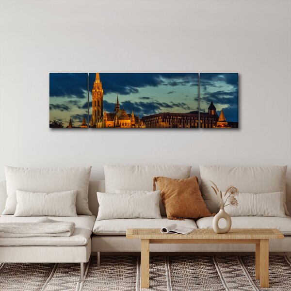 Obraz osvětlené stavby (170x50 cm)