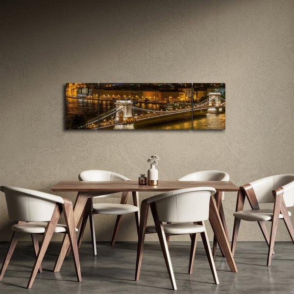 Obraz nočního města (170x50 cm)