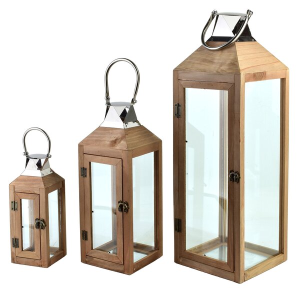 Mondex Sada 3 ks luceren LEVI 62/42/28 hnědá