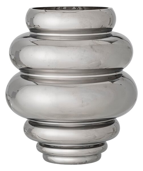 Skleněná ručně vyrobená váza ve stříbrné barvě (výška 24 cm) Zorya – Bloomingville