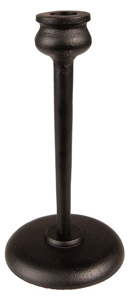 Černý kovový svícen na úzkou svíčku Pióne - Ø 10*27 cm