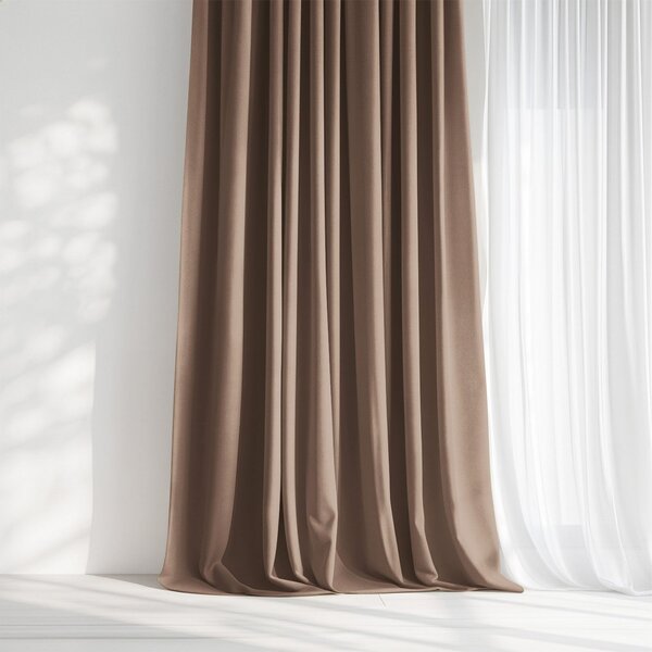 Goldea dekorační závěs marbella - moka 140x135 cm