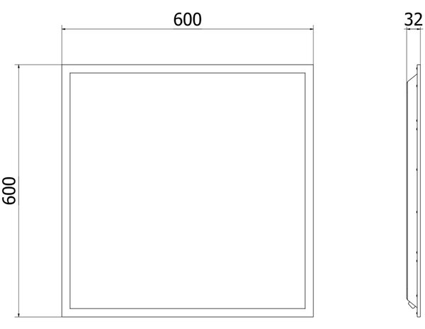 Mexen Brill, stropní LED panel 60×60 cm, 40 W, neutrální bílá 4000K, L200-060-060-4040-70
