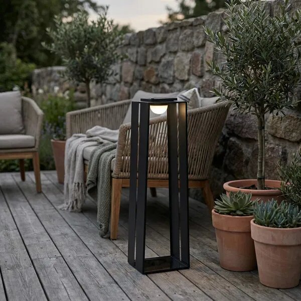 Mondex Solární lucerna SOKKE III 70 cm černá