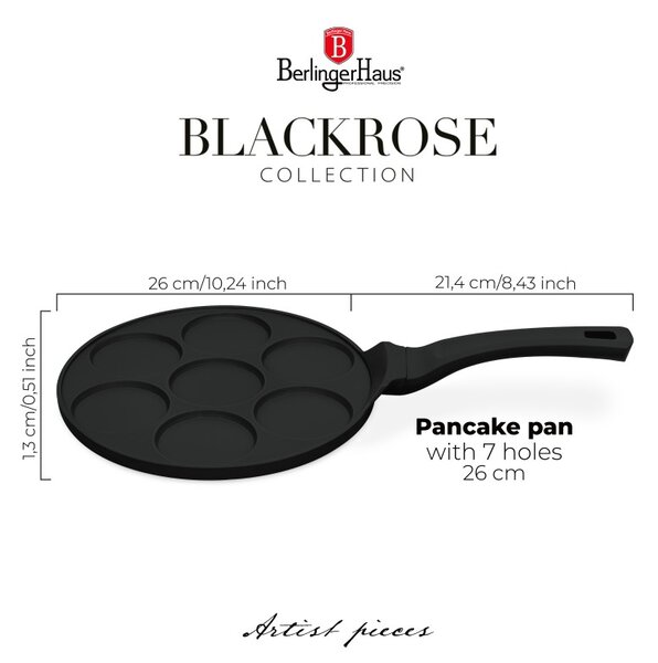 Lívanečník s titanovým povrchem 7 ks Black Rose Collection