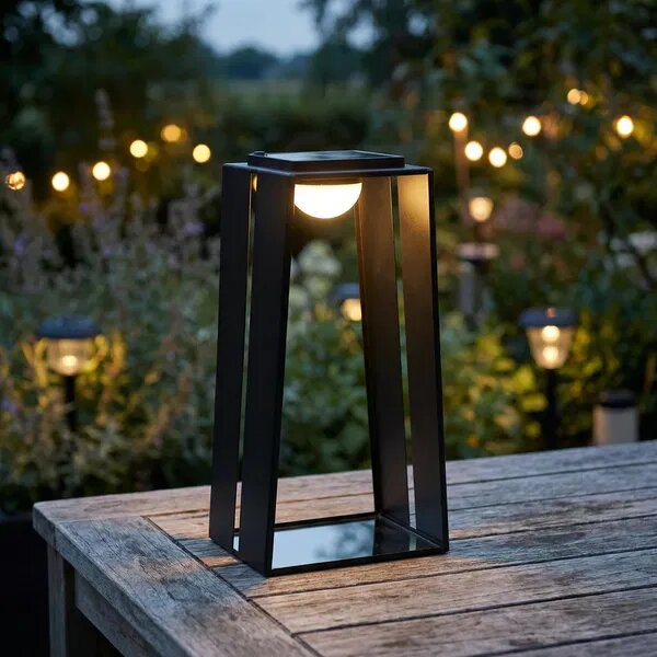 Mondex Solární lucerna SOKKE III 40 cm černá