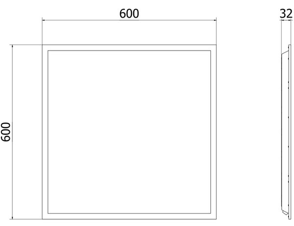 Mexen Brill+, stropní LED panel 60×60 cm, 48 W, studená bílá 6500K, L201-060-060-4865-20