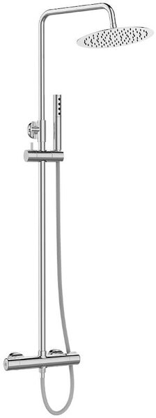 Laveo Pretto, nástěnný sprchový sloup s termostatickou baterií, chromová, LAV-PLP_00TD