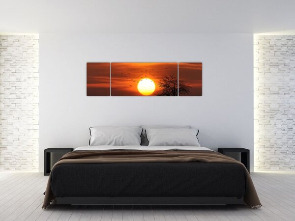 Obraz - Západ slunce (170x50 cm)