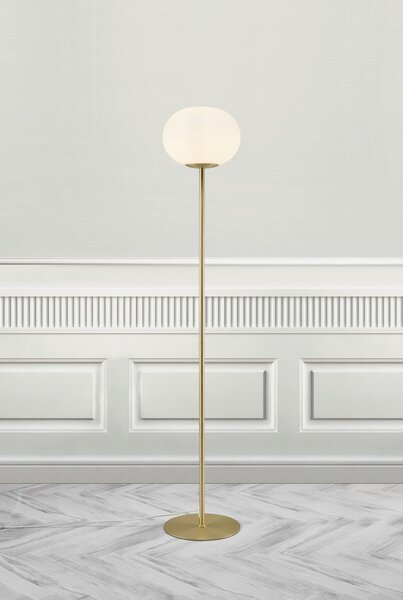 Stojací lampa Nordlux Alton Barva: Opálové sklo / mosaz