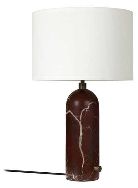 Stolní lampa GUBI, Gravity Small, stmívatelné, Červená, Obývací pokoj, Kámen, Design
