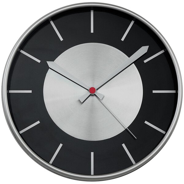 Designové plastové hodiny stříbrné/černé MPM E01.3457