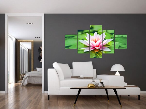 Obraz leknínu na hladině (125x70 cm)