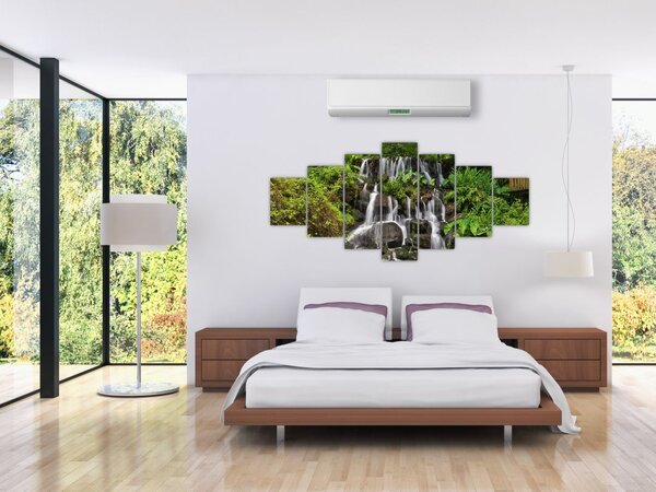 Obraz vodopádů v tropickém lese (210x100 cm)