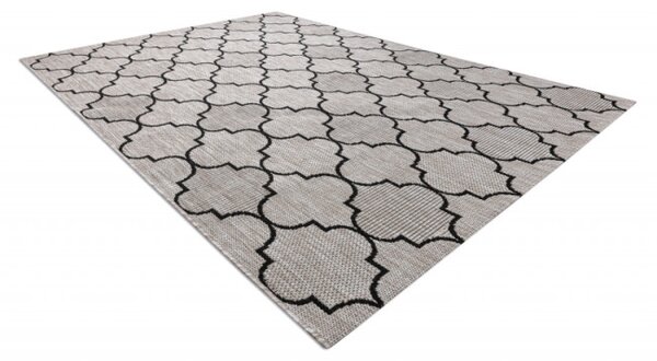 Koberec SIZAL FLOORLUX 20607 marokánský - stříbrný / černý