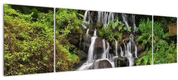 Obraz vodopádů v tropickém lese (170x50 cm)