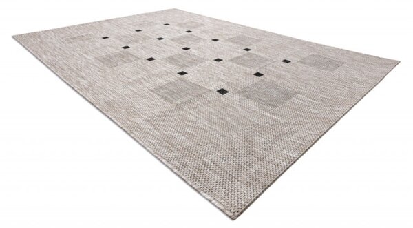 Koberec SIZAL FLOORLUX 20079 stříbrný / černý