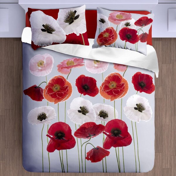 Gipetex Natural Dream 3D italské povlečení 100% bavlna Poppies - 140x200 / 70x90 cm