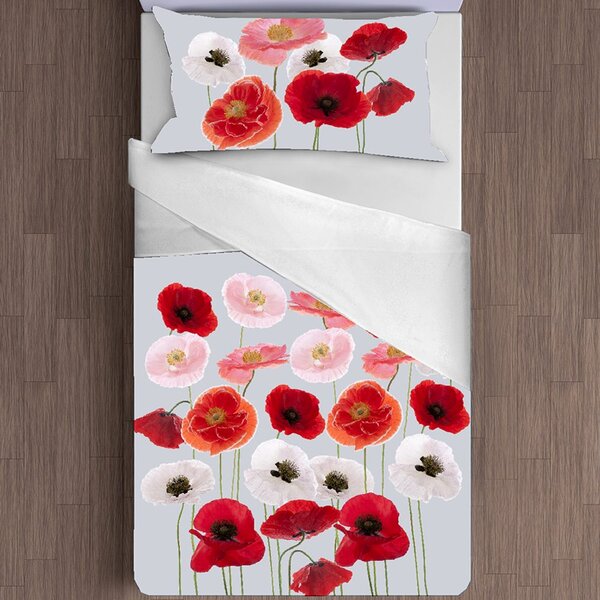 Gipetex Natural Dream 3D italské povlečení 100% bavlna Poppies - 140x200 / 70x90 cm