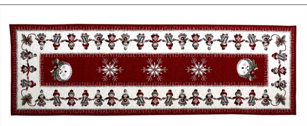Vánoční gobelínový běhoun na stůl Chenille IT021 Barva Vícebarevná Rozměry 40x130 cm