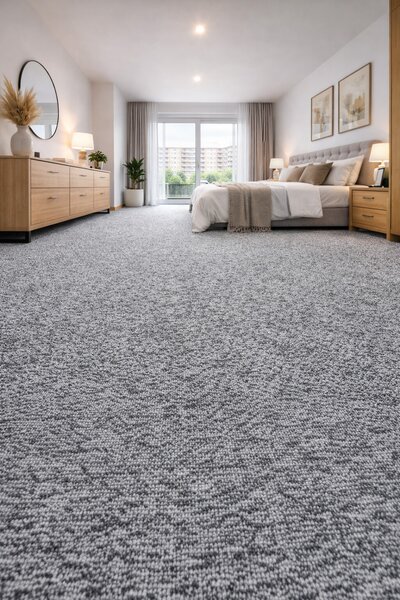 Spoltex, Metrážový koberec Artik New 025 šedý, na míru, šíře 1m,3,5m,4m, šedá, filc, chodba / předsíň