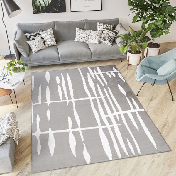 Makro Abra Moderní kusový koberec CHEAP T967A šedý bílý Rozměr: 120x170 cm