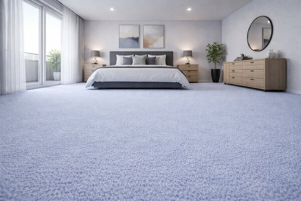Condor Carpets, Metrážový koberec Carousel 384, na míru, šíře 4m, modrá, filc, dětský pokoj