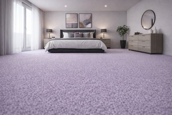 Condor Carpets, Metrážový koberec Carousel 113, na míru, šíře 4m, fialová, filc, dětský pokoj