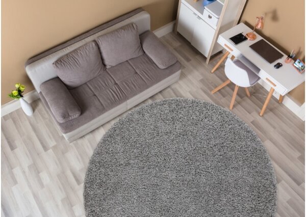 Koberec SOFFI kruh shaggy šedý