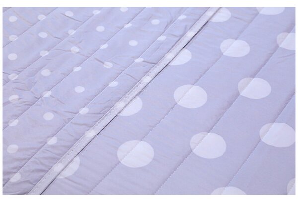 Přehoz na postel 701P Pois šedý Made in Italy Barva Šedá Rozměry 160x240 cm