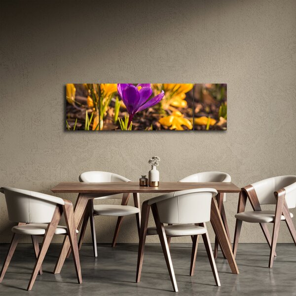 Obraz fialové květiny (170x50 cm)