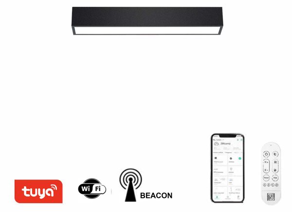 Immax NEO LITE LUNGO Smart strop svítidlo ČERNÉ 58cm 20W 1520lm Tuya WiFi BEACON