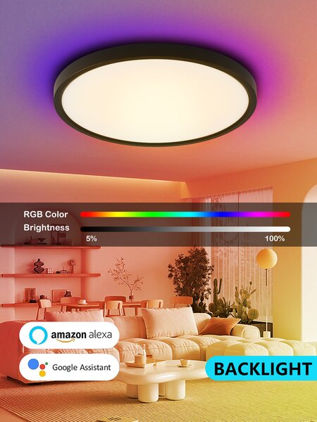 Immax NEO LITE TUDO Smart stropní svítidlo RGB podsvícení 60cm 65W Tuya WiFi Beacon černá