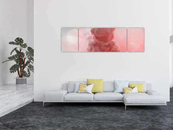 Obraz červeného dýmu (170x50 cm)