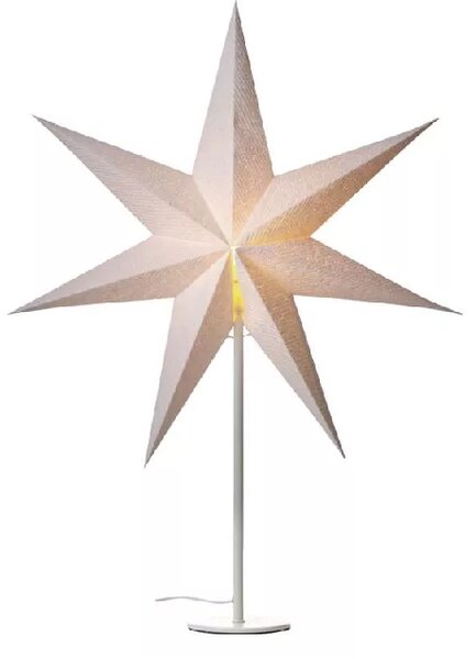 EMOS Svícen na žárovku E14 s papírovou hvězdou bílý, 67x45 cm, vnitřní