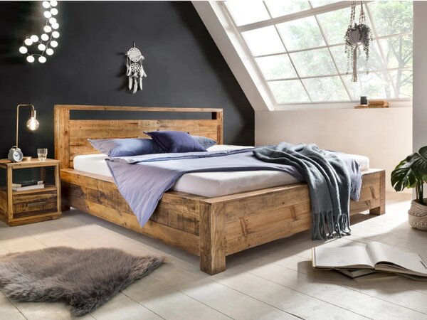 Sob nábytek - Postel z masivu 180x200 Rangun recyklovaná borovice - F0A00000282W