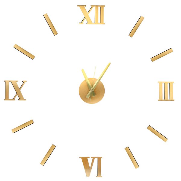 MPM Zlaté nalepovací nástěnné hodiny MPM E01.3513