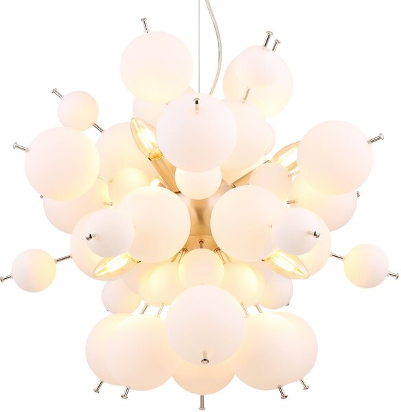 Globo Lighting Udo závěsné svítidlo 6x25 W bílá-černá-nikl 15633HO
